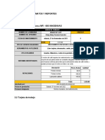 Orden de trabajo, tarjetas y reportes de trabajo molino de cafe