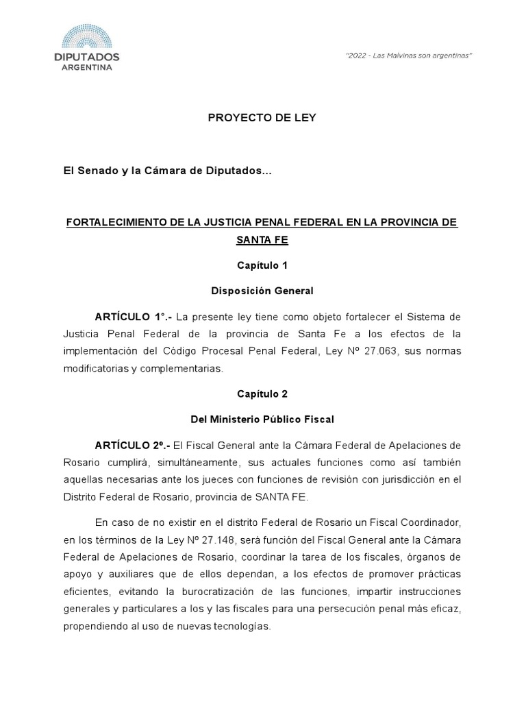 Fortalecimiento de Justicia en Santa Fe | PDF | Procedimiento Criminal ...