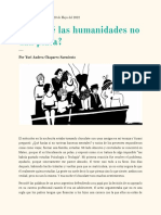 ¿Por Qué Las Humanidades No Dan Plata?: Por Yuri Andrea Chaparro Sarmiento