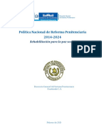 Política Nacional de Reforma Penitenciaria 2014 2024