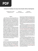 Fuzzing Error Handling Code Using Context-Sensitive Software Fault Injection