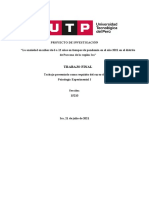 Esquema de Trabajo Final - Proyecto de Investigación