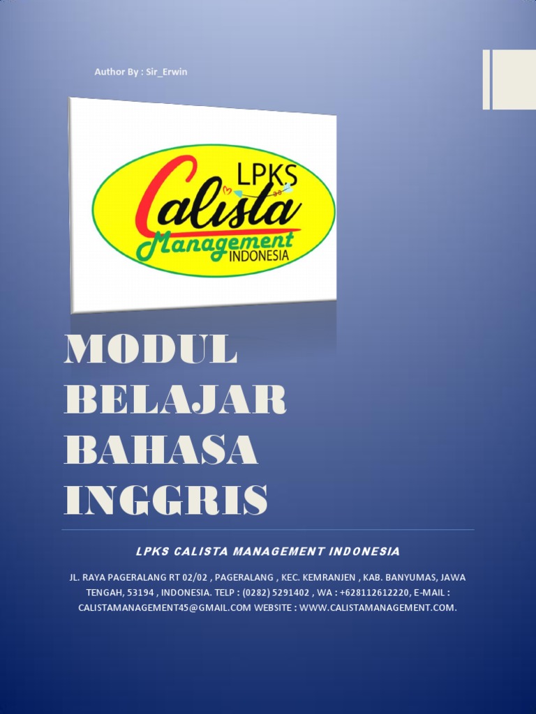 Modul Belajar Bahasa Inggris 1 | PDF | Part Of Speech | Human Communication