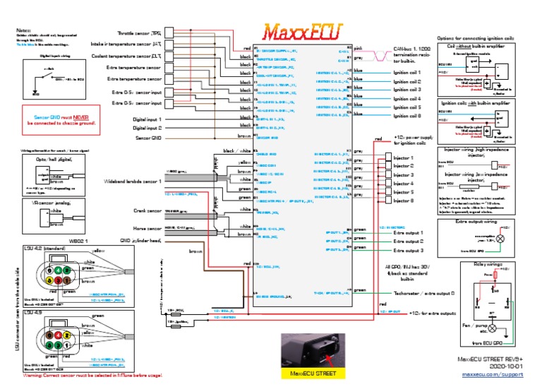MaxxECU STREET (REV9+) WiringEn PDF Ignition System Throttle