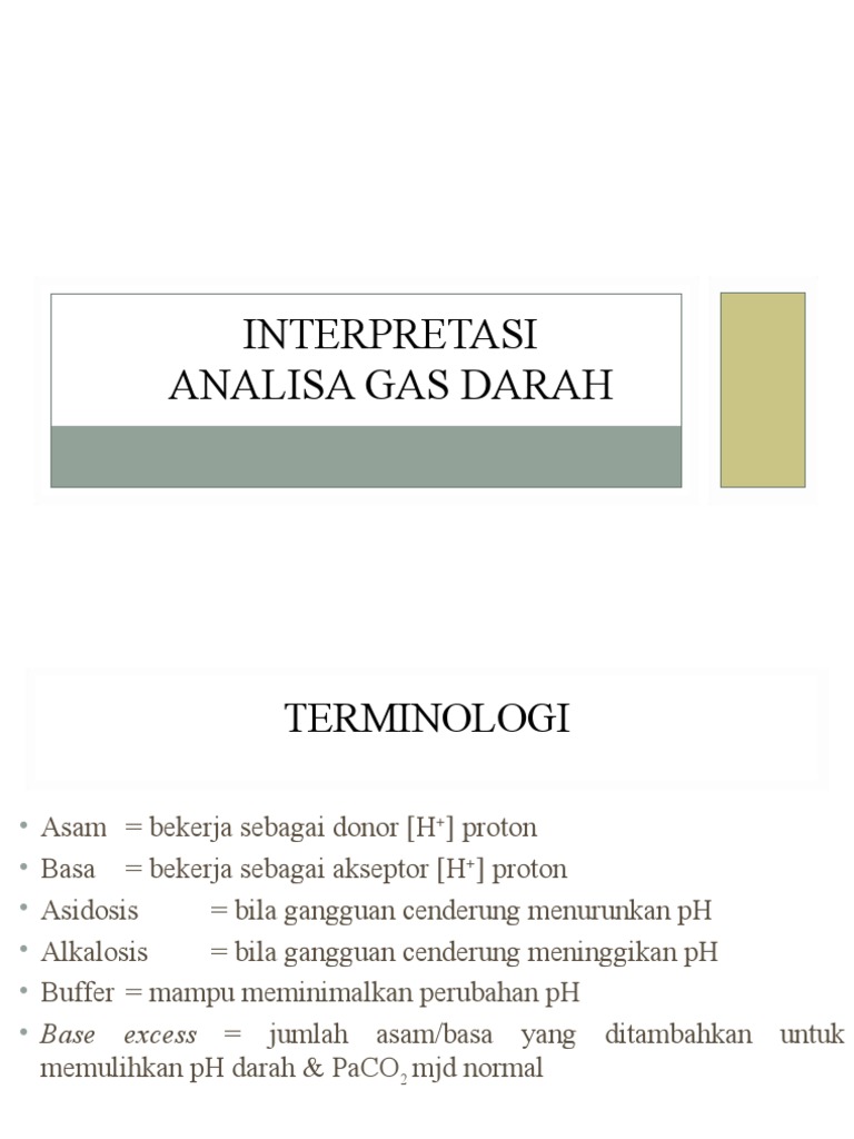 Interpretasi Analisa Gas Darah PDF