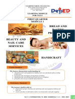 Bread and Pastry Production Beauty and Nail Care Services: First Quarter