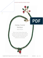 Holiday Crochet Necklace: Peyote Stitch Wireworking Stringing Crimping