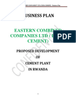 Eastern Combined Cement Business Plan for Rwanda Plant