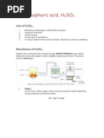 Uses of H SO