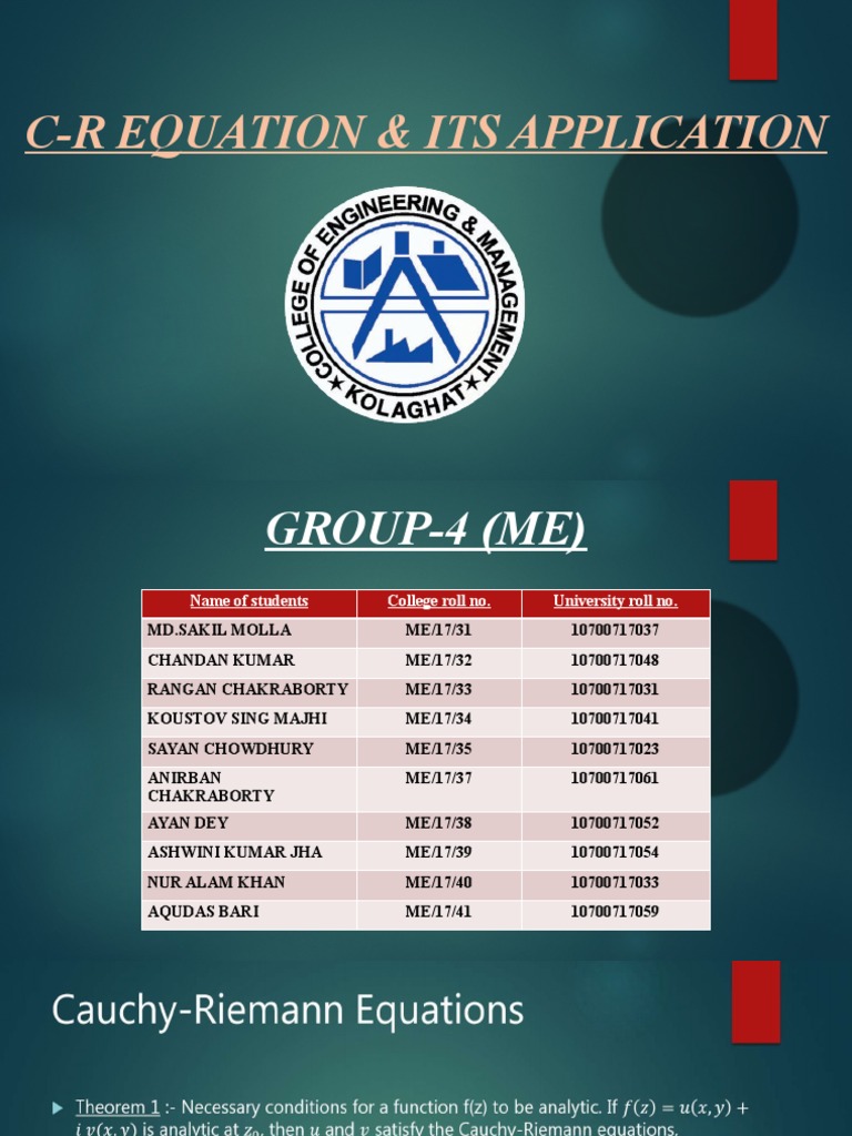 C-R Equation Applications in Engineering | PDF