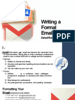 Writing A Formal Email
