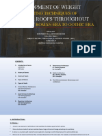 Development of Weight Domes & Roofs Throughout: Shifting Techniques of The Ancient Roman Era To Gothic Era