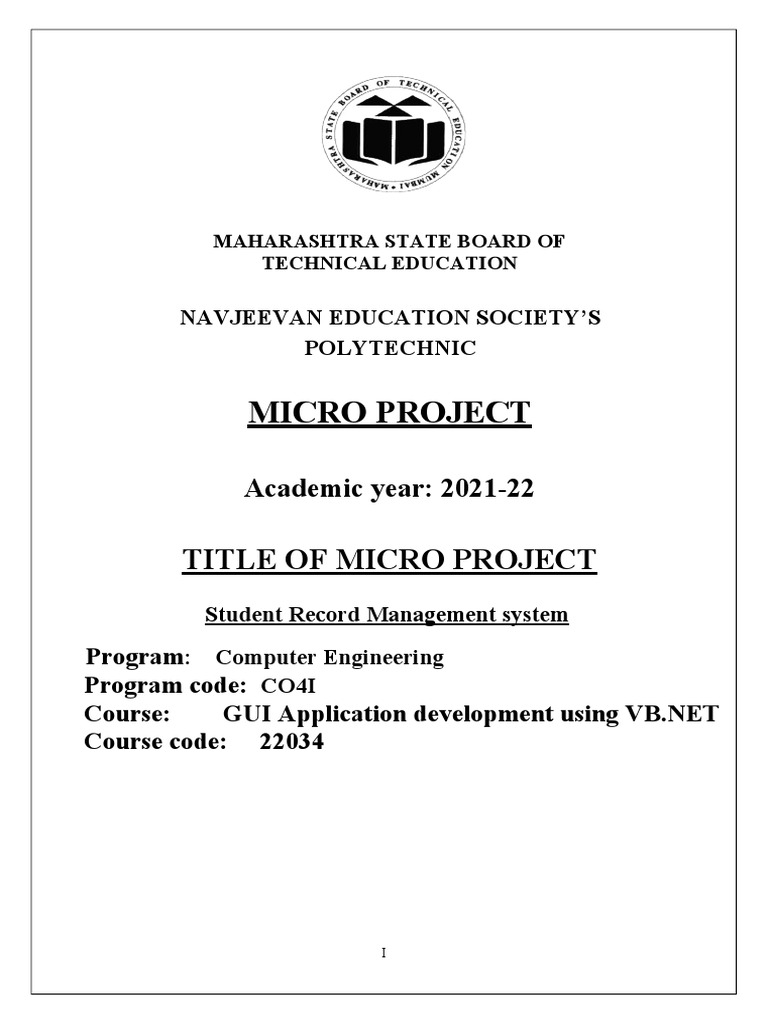 Title OF Micro Project | PDF | Operating System | Graphical User Interfaces