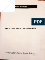 User Manual: PFO.9 1K/1.5K/2K/3K Online UPS