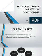 Role of Teacher in Curriculum Development