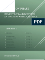 Recession Phase: Suggest Do'S and Don'Ts To An Investor With An Example