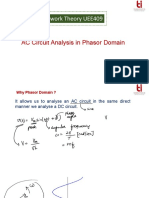 Network Theory UEE409: AC Circuit Analysis in Phasor Domain