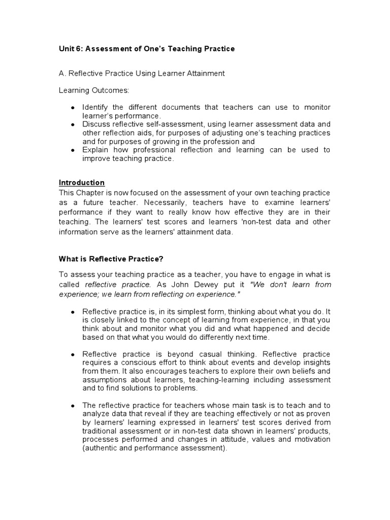 Evaluating Teaching Practice Effectiveness | PDF | Educational ...