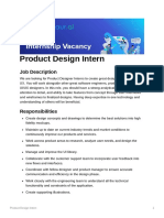 Product Design Intern: Job Description