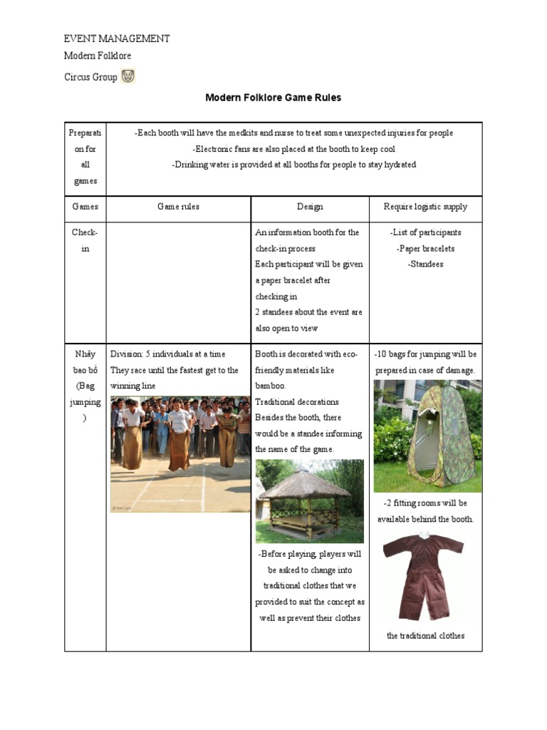 Modern Folklore Event Game Rules | PDF | Werewolves | Trousers