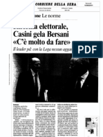 Riforma elettorale, Casini gela Bersani