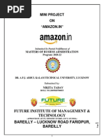 Mini Project ON "Amazon - In": Future Institute of Management & Technology Bareilly - Lucknow Road Faridpur, Bareilly