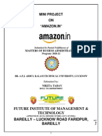 Mini Project ON "Amazon - In": Future Institute of Management & Technology Bareilly - Lucknow Road Faridpur, Bareilly