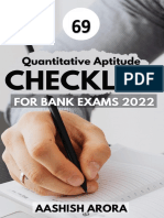 Quant Checklist 69 PDF 2022 by Aashish Arora