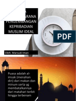 Puasa SBG Pembentuk Kepribadian Muslim Ideal