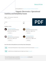 Inkjet-Printed Organic Electronics: Operational Stability and Reliability Issues