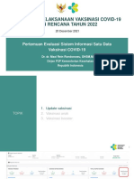 Progres Pelaksanaan Vaksinasi COVID-19 Dan Rencana Tahun 2022