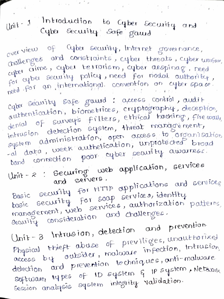 Cyber Security - Notes 17-Apr-2022 | PDF