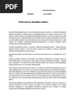 PROFESORUL DE DISCIPLINE TEHNICE