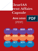 Clearias Current Affairs Capsule Aug 2020: Monthly