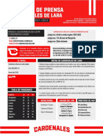 BOLETIN DE PRENSA 43 vs. BRAVOS DE MARGARITA 2021 2022