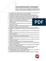 Política de Uso Seguro de Montacargas y Apiladores