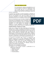 Estrategia de producción y desarrollo de productos