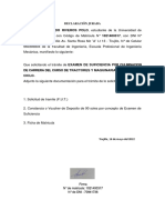 Examen de Suficiencia Para Culmiancion de Carrera - Riveros Polo