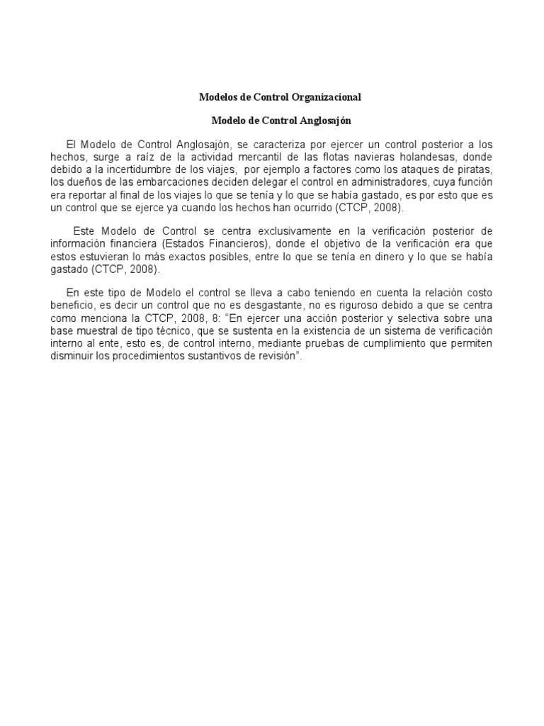 Control Latino y Anglosajon PDF Auditoría Estado (política)