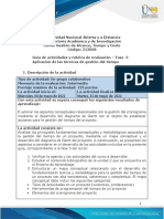 Guía de Actividades y Rúbrica de Evaluación - Unidad 2 - Fase 3 - Aplicación de Las Técnicas de Gestión Del Tiempo.