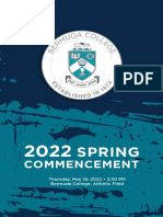 Commencement Spring 2022 Programme