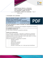 Guía de Actividades y Rúbrica de Evaluación - Unidad 3 - Fase 4 - Informe Final