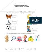 Evaluación consonantes 1° lenguaje