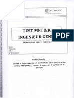 Test Métier Ingénieur Génie