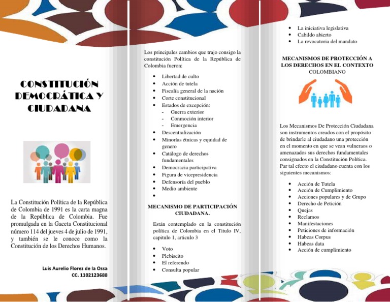 Mecanismos de Protección en Colombia | PDF | Constitución | Democracia