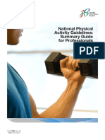 National Physical Activity Guidelines: Summary Guide For Professionals