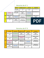 Horarios de 6