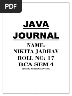 JAVA Practical Journal