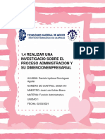 1.4 Realizar Una Investigacion Sobre El Proceso Administracion y Su Dimencionempresarial