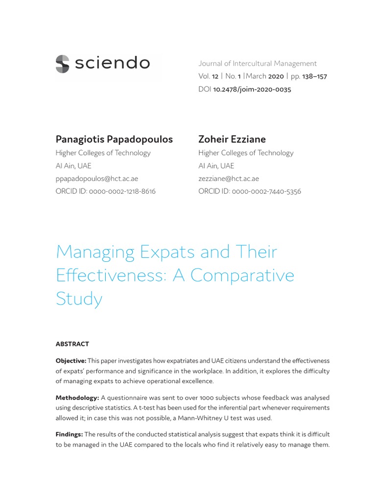 Managing Expat Performance in UAE | PDF | Statistics | Statistical ...